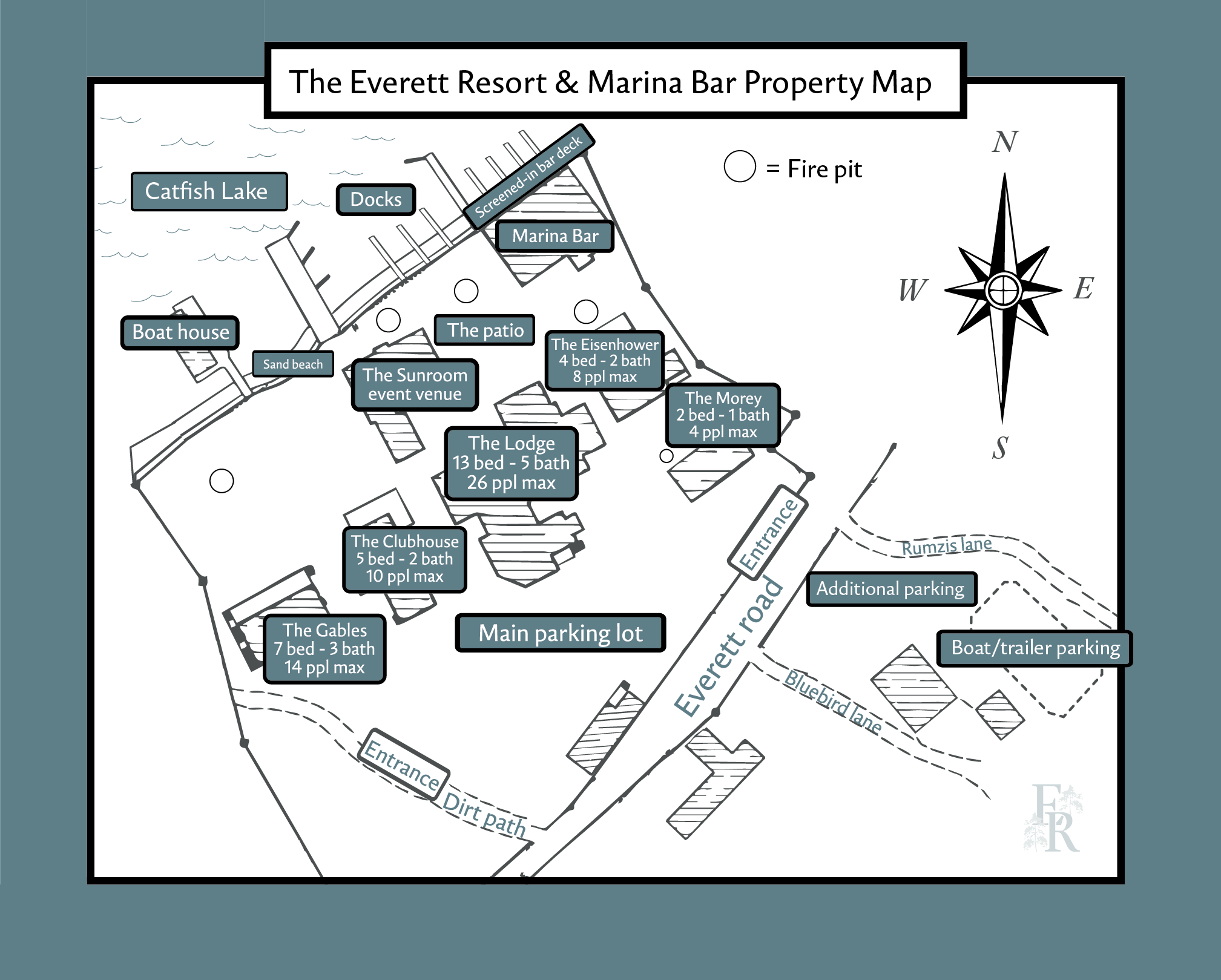 The Everett Resort property map